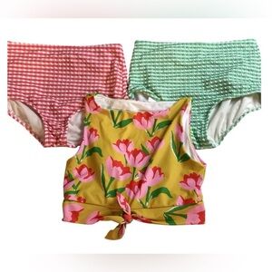 Lime Ricki x The House That Lars Built Tulip Print Bikini Set High Waisted